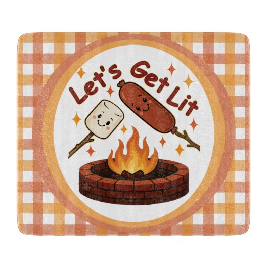 Let's Get Lit Firepit - Schattigee Marshmallow & H Snijplank (Voorkant)