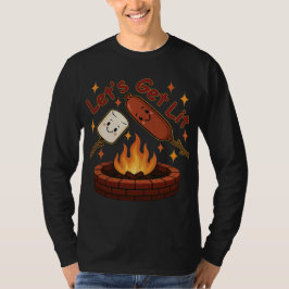 Let's Get Lit Firepit - Schattigee Marshmallow & H T-shirt