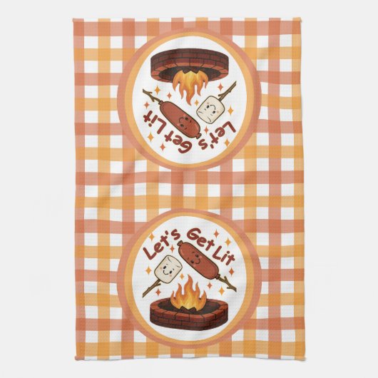 Let's Get Lit Firepit - Schattigee Marshmallow & H Theedoek (Verticaal)