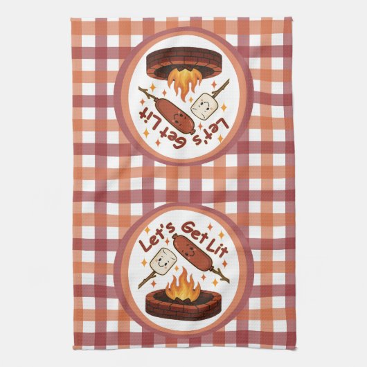 Let's Get Lit Firepit - Schattigee Marshmallow & H Theedoek (Verticaal)