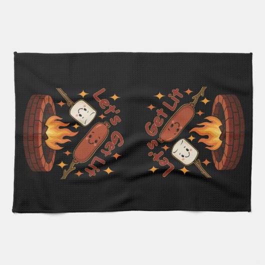 Let's Get Lit Firepit - Schattigee Marshmallow & H Theedoek (Horizontaal)