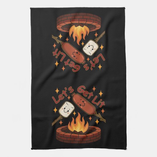 Let's Get Lit Firepit - Schattigee Marshmallow & H Theedoek (Verticaal)