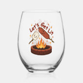 Let's Get Lit Firepit - Schattigee Marshmallow & H Wijnglas Zonder Voet (Achterkant)