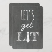 Let's Get Lit Funny Bruidsjonker Kaart (Voorkant / Achterkant)