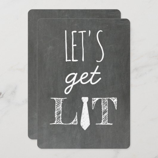 Let's Get Lit Funny Bruidsjonker Kaart (Voorkant / Achterkant)