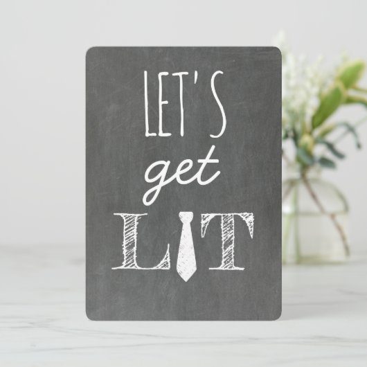 Let's Get Lit Funny Bruidsjonker Kaart (Staand voorkant)