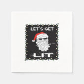 Let's Get Lit Funny Christmas Drink Essential Servet (Voorkant)