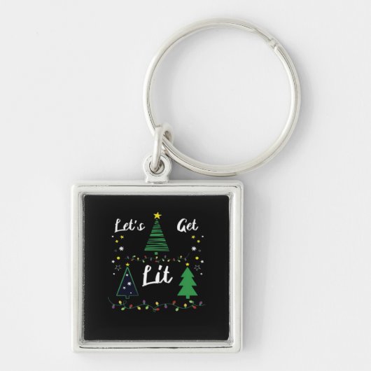 Let's Get Lit Funny Christmas Drink Essential Sleutelhanger (Voorkant)