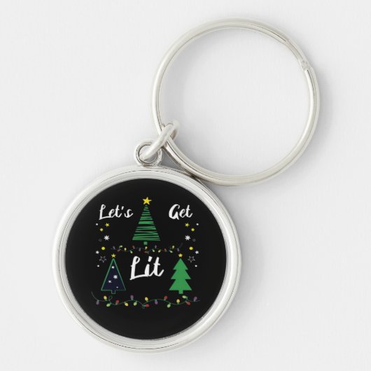 Let's Get Lit Funny Christmas Drink Essential Sleutelhanger (Voorkant)