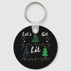 Let's Get Lit Funny Christmas Drink Essential Sleutelhanger
