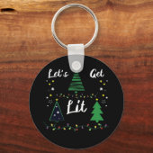 Let's Get Lit Funny Christmas Drink Essential Sleutelhanger (Voorkant)