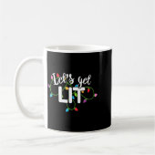 Lets Get Lit Funny Christmas Drinking Apparel Xma  Koffiemok (Links)