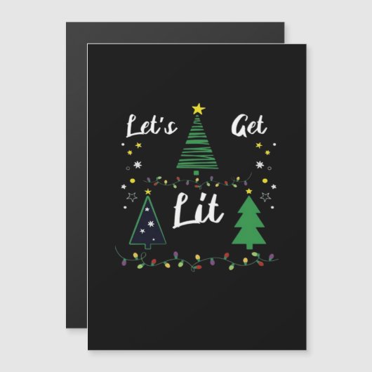 Let's Get Lit Funny Christmas Drinking Essential (Voorkant / Achterkant)