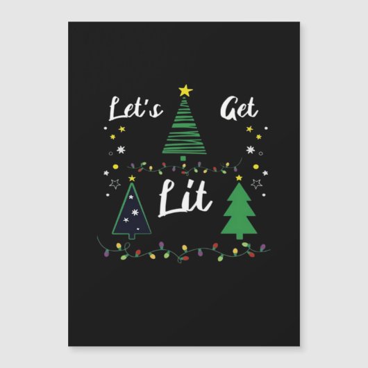 Let's Get Lit Funny Christmas Drinking Essential (Voorkant)