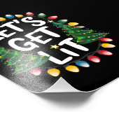 Let's Get Lit Funny Christmas Drinking Xmas Lights Foto Afdruk (Hoek)