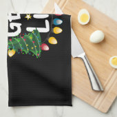 Let's Get Lit Funny Christmas Drinking Xmas Lights Theedoek (Quarter Fold)