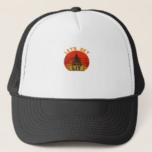 Let's Get Lit Funny Christmas Humor Quote  Trucker Pet