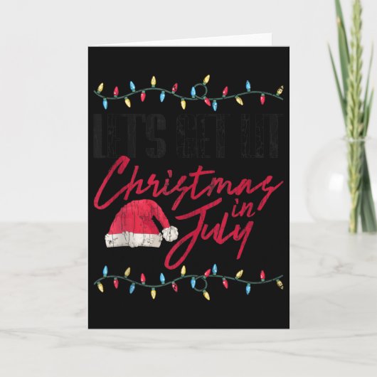 Let's Get Lit Funny Christmas In July Graphic Tank Kaart (Voorkant)