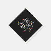 Let's Get Lit Funny Christmas Lights Xmas Maching  Servet (Hoek)