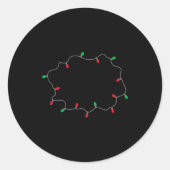 Lets Get Lit Funny Christmas Quote Ronde Sticker (Voorkant)