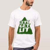 "Let's Get Lit" Funny Christmas Tree Holiday Party T-shirt (Voorkant)