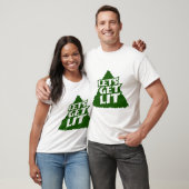 "Let's Get Lit" Funny Christmas Tree Holiday Party T-shirt (Unisex)