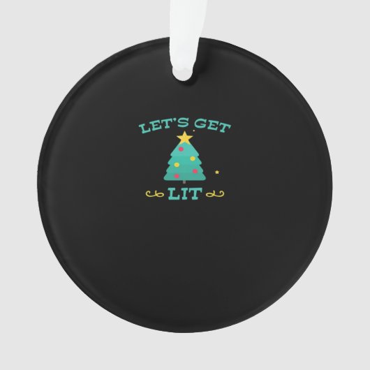 Let's Get Lit Funny Drink Drink kerstboom Ornament (voorkant)