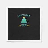 Let's Get Lit Funny Drink Drink kerstboom Servet (Voorkant)