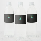 Let's Get Lit Funny Drink Drink kerstboom Waterfles Etiket (Flessen)
