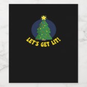 Let's Get Lit - Grappige Kerstklassieker Wijn Etiket (Enkel label)