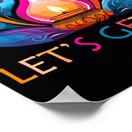 Let's Get Lit Happy Diwali Festival Of Light  Poster (Hoek)