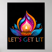 Let's Get Lit Happy Diwali Festival Of Light Poster (Voorkant)