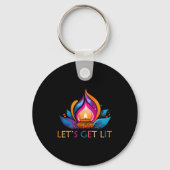 Let's Get Lit Happy Diwali Festival Of Light  Sleutelhanger (Voorkant)