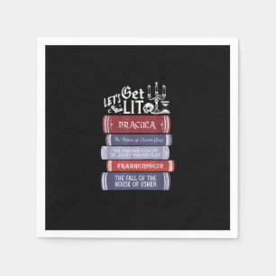 Let's Get Lit - Horror Book Lover Bookworm Servet