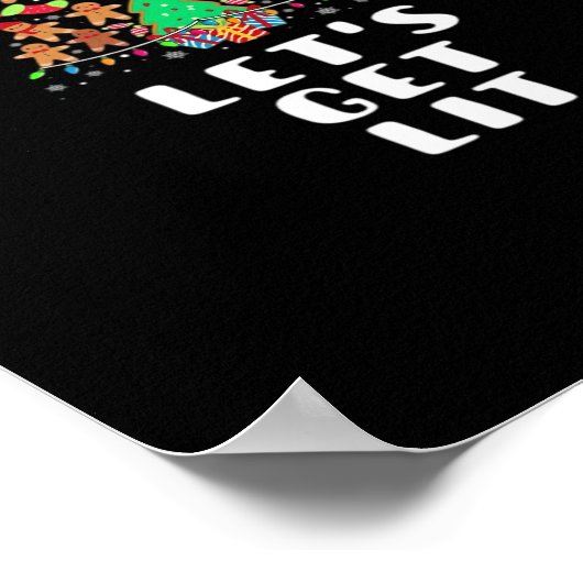 Let's Get Lit - Kerst Essentieel Poster (Hoek)