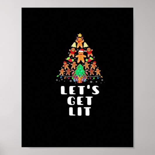 Let's Get Lit - Kerst Essentieel Poster (Voorkant)