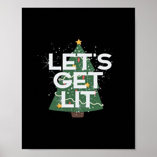 Let's Get Lit - Kerst Idee Essential Poster (Voorkant)
