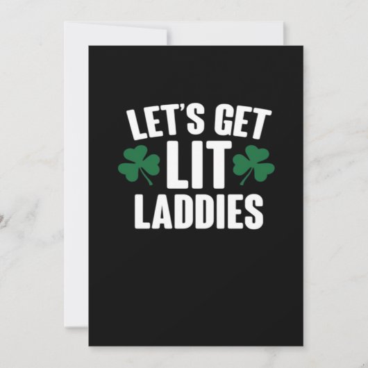 Let's Get Lit Laddies Essential Feestdagenkaart (Voorkant)
