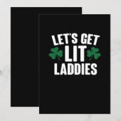 Let's Get Lit Laddies Essential Feestdagenkaart (Voorkant / Achterkant)