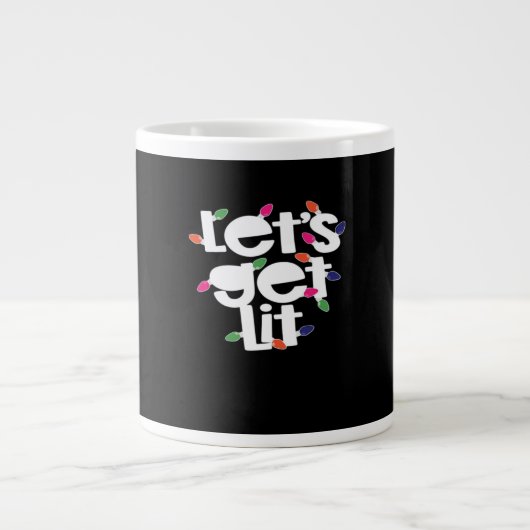 Let's Get Lit Light Bulbs Classic Grote Koffiekop (Voorkant)
