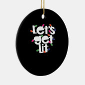 Let's Get Lit Light Bulbs Classic Keramisch Ornament (Rechts)