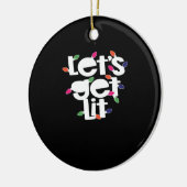 Let's Get Lit Light Bulbs Classic Keramisch Ornament (Links)