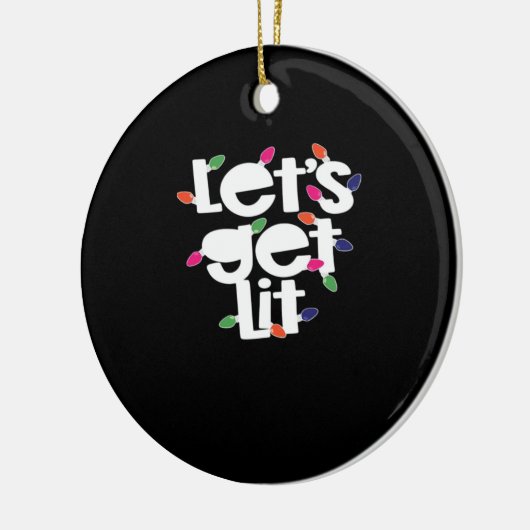 Let's Get Lit Light Bulbs Classic Keramisch Ornament (Links)