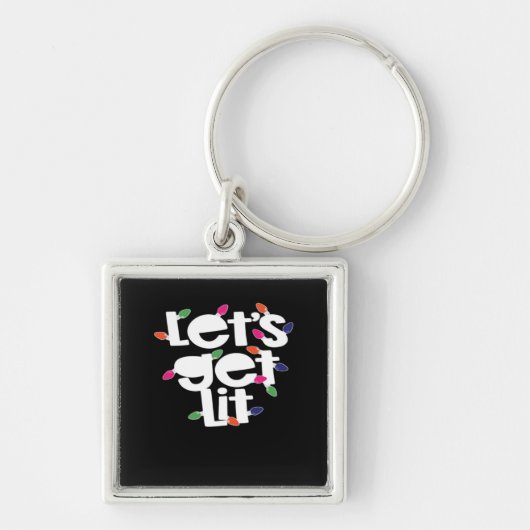 Let's Get Lit Light Bulbs Classic Sleutelhanger (Voorkant)