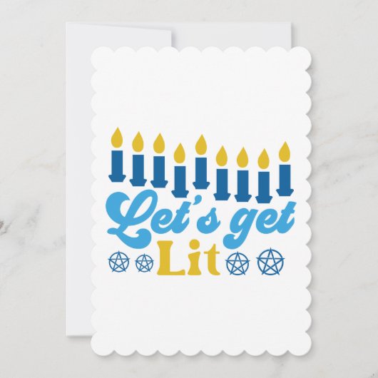 Let's Get Lit! Platte Wenskaart Kaart (Voorkant)