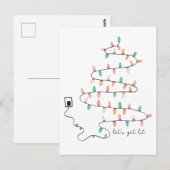 Lets Get Lit Quote Christmas Briefkaart (Voorkant / Achterkant)