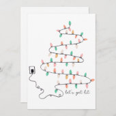 Lets Get Lit Quote Christmas Feestdagenkaart (Voorkant / Achterkant)