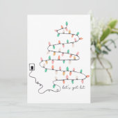 Lets Get Lit Quote Christmas Feestdagenkaart (Staand voorkant)