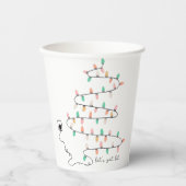 Lets Get Lit Quote Christmas Papieren Bekers (Voorkant)