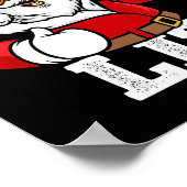 Let's Get Lit Santa Claus Drinking Beer Christmas  Poster (Hoek)